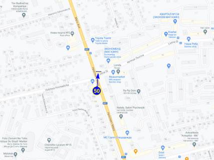 Billboard A in Chernihiv prosp Mira h st. Krasnogvardejskaa scheme