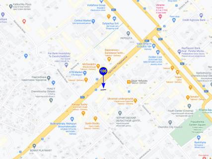 Billboard B in Chernihiv prospekt Pobedy 73 scheme