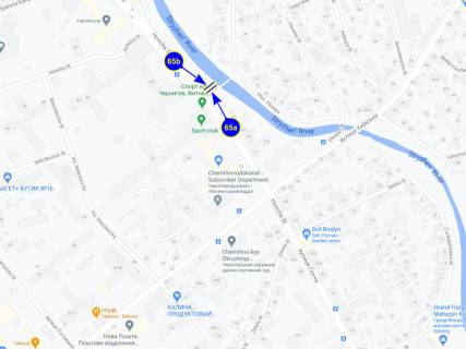 Billboard B in Chernihiv st. Goncaa, 84 (storona B) scheme