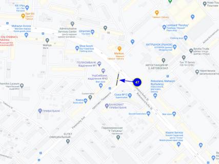 Billboard B in Chernihiv st. Rokossovskogo h prosp.Pobedy (levyj) scheme