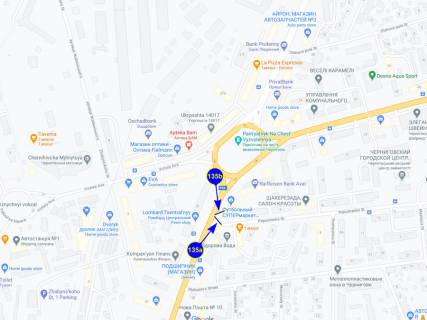 Billboard A in Chernihiv st. Mazepy h st. Popudrenko (storona A) scheme