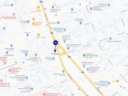 Billboard A in Chernihiv prosp. Mira h st.Cernovola prizma (gran' 5) scheme