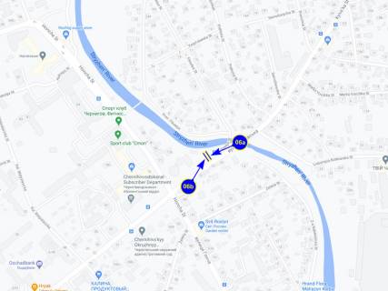 Billboard B in Chernihiv st. Kievskaa, 34 (storona B) scheme