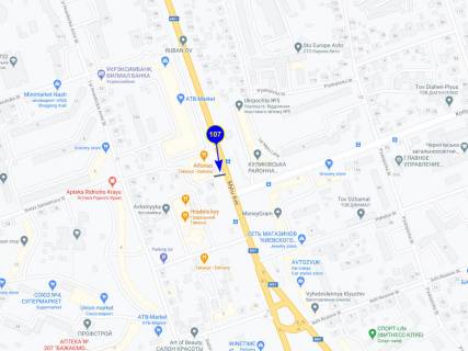 Billboard A in Chernihiv prospekt Mira 74 scheme