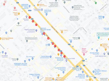 Citylight A in Chernihiv prospekt Mira, 36, 1-a poliklinika (storona A) scheme