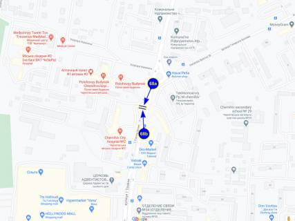 Billboard B in Chernihiv st. 1 Maa 167 (storona B) scheme