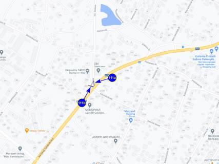 Billboard B in Chernihiv, 6х3  st. Sevcenko 284 (storona B) scheme