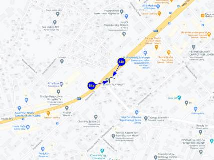 Billboard B in Chernihiv prospekt Pobedy h st. Vorovskogo (storona B) scheme