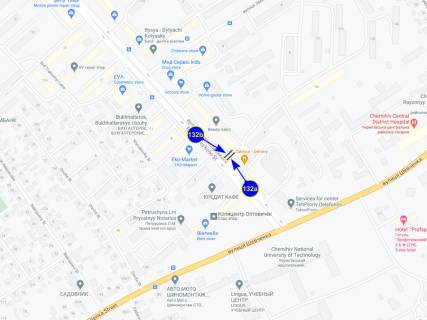 Billboard B in Chernihiv st. Rokossovskogo 6 (storona B) scheme