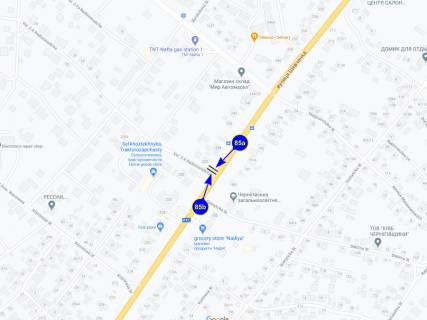 Billboard A in Chernihiv st. Sevcenko 236 (storona A) scheme