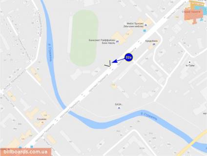 Billboard A in Chernihiv Pobedy st., 110 scheme