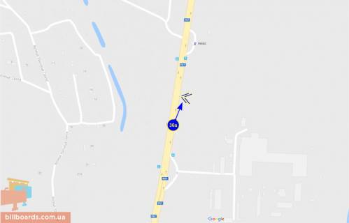 Billboard A in Chernihiv Kievskoe sosse, v"ezd, verhnij scheme