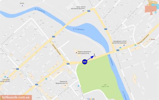 Billboard B in Chernihiv Sevcenko st., zags scheme