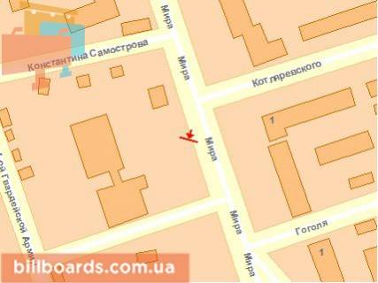 Billboard A in Chernihiv pr-t Mira, 68 (otel' Gradeckij) scheme