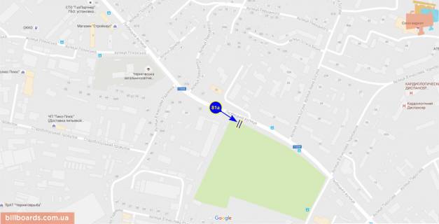 Billboard A in Chernihiv Lubecskaa st., 34 scheme