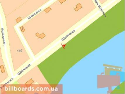 Billboard B in Chernihiv Sevcenko st. / st. Kol'cevaa scheme