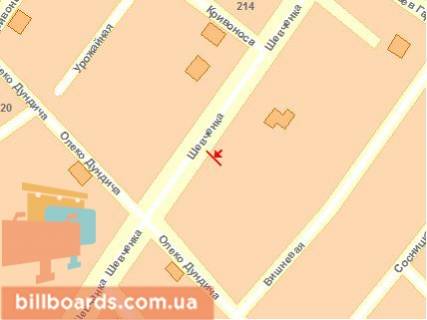 Billboard B in Chernihiv Sevcenko st., 187 scheme