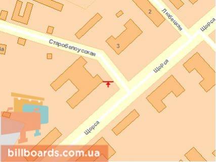 Billboard B in Chernihiv Sorsa st., 19 scheme