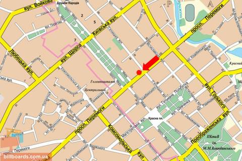 Citylight A in Chernihiv Pobedy pr-t, 90, magazin "Modiliani" scheme
