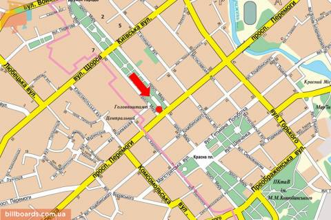 Citylight A in Chernihiv Mira pr-t, 28, vozle Glavpoctamta scheme