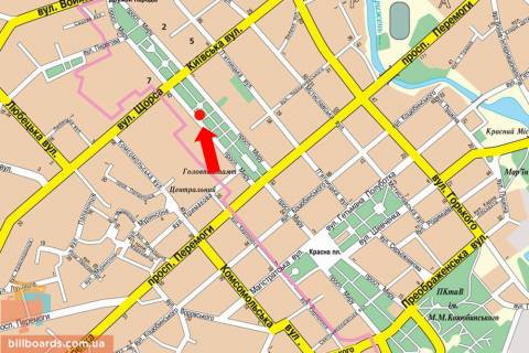 Citylight B in Chernihiv Mira av. 48, mag Zapcasti scheme