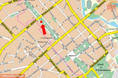 Citylight B in Chernihiv Mira av. 50, Dzentel'meny udaci scheme