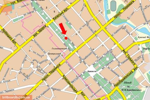 Citylight B in Chernihiv Mira av. 49, magazin Kosmo scheme