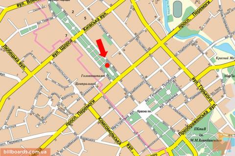 Citylight B in Chernihiv Mira av., 45, Dom knigi scheme