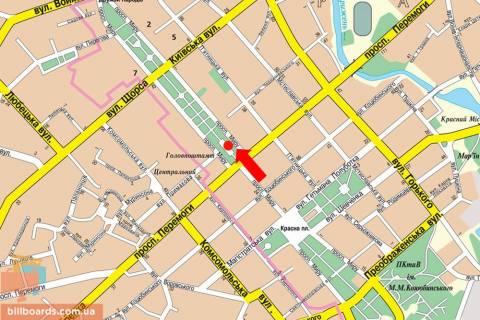Citylight A in Chernihiv Mira av., 35, rest Ukrainskoe podpol'e scheme