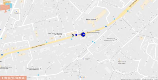 Billboard A in Chernihiv Pobedy pr-t, 54 scheme