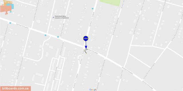 Billboard A in Chernihiv 1-go Maa st. / st. Kol'cevaa, v storonu st. Kol'cevoj scheme