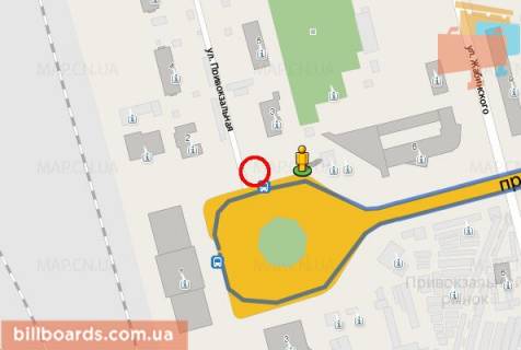 Billboard A in Chernihiv Vokzal'naa pl., pravyj scheme