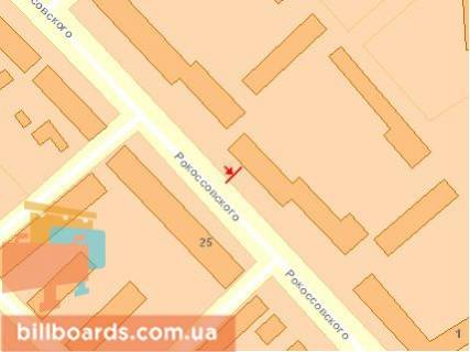 Billboard B in Chernihiv Rokossovskogo st., 12 scheme