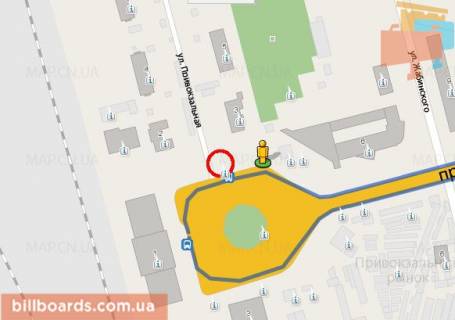 Billboard A in Chernihiv Vokzal'naa pl. scheme