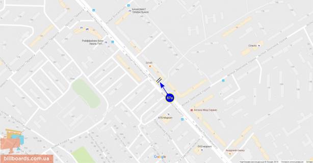 Billboard A in Chernihiv Rokossovskogo st., 12 scheme