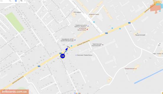 Billboard B in Chernihiv Sevcenka st., 106 scheme