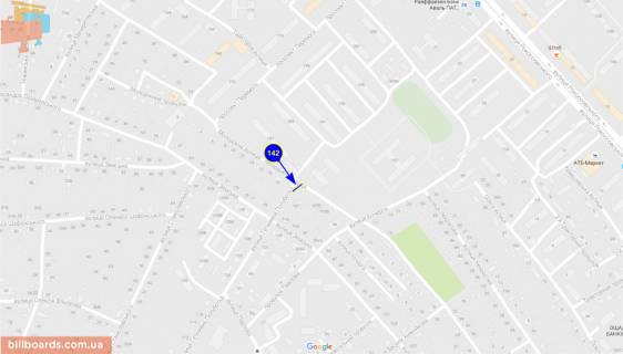 Billboard A in Chernihiv Polubotka st., 107 scheme