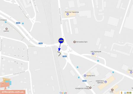 Billboard A in Chernihiv Kozac'ka st. - st. Lubecskaa scheme