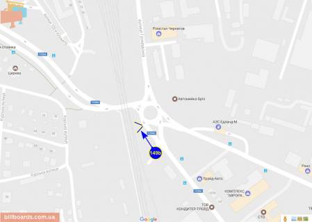 Billboard B in Chernihiv Kozac'ka st. - st. Lubecskaa scheme