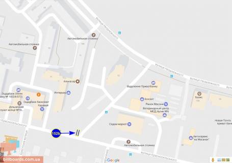 Billboard B in Chernihiv Krasnosel'skogo st., 25 scheme