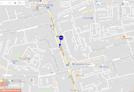 Billboard A in Chernihiv Mira av. 138 scheme
