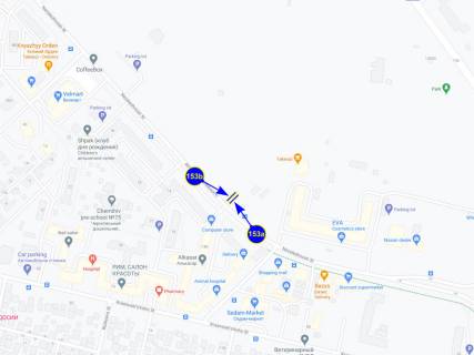 Billboard B in Chernihiv st. Nezaleznosti 14a (storona B) scheme