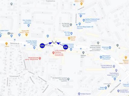 Billboard A in Chernihiv, 6х3  st. Rokossovskogo, 24 (storona A) scheme