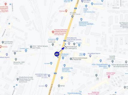 Billboard A in Chernihiv, 6х3  scheme