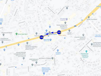 Billboard A in Chernihiv, 6х3  prospekt Pobedy 54 (storona A) scheme