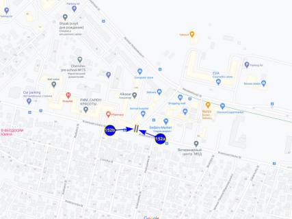 Billboard A in Chernihiv, 6х3  st. Krasnosel'skogo 25 (storona A) scheme