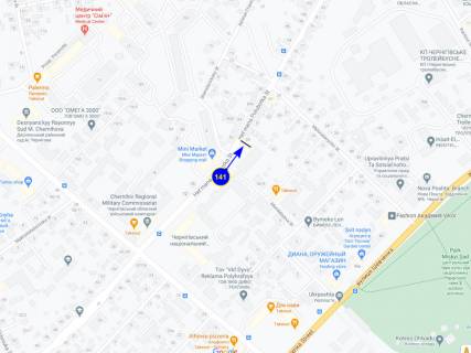 Billboard A in Chernihiv, 6х3  вул. Гетьмана Полуботка 59 (Національний університет Чернігівський Колегіум) scheme