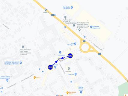 Billboard A in Chernihiv st. Belova 29 (storona A) scheme