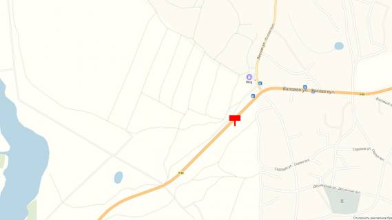 Billboard B in Khotnivka, 6x3  avtomobil'na doroga R-69 "Kiiv-Visgorod-Desna-Cernigiv", 1350 m. pisla povorotu na masiv "Mizricca", pravoruc, u napramku z m.Visgoroda v s. Hotanivka. scheme