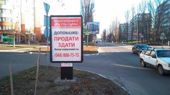 Citylight B in Vishgorod Pr-t Sevcenka (central'na castina prospektu - rozdilova smuga), 156 metriv pisla povorotu z st. Naberezna na pr-t Sevcenka, livoruc, z st. Nabereznoi u napramku centru mista Photo 1